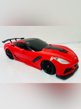 🔥2019 Chevrolet Corvette C7 ZR1 RC Car - Red/Black - 🚨Lights Up Shell Great ‼️